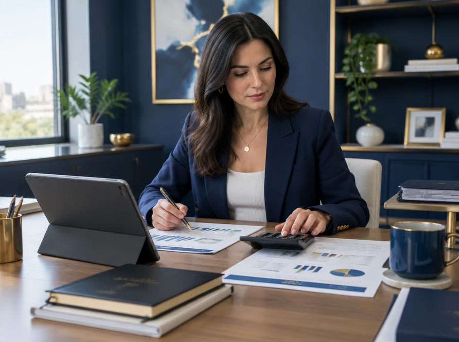 Business owner reviewing quarterly tax planning